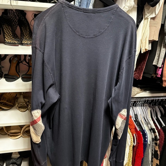Package of 2 Mens Burberry Brit Crew Neck long sleeve 1 primarily Navy 1 Grey. - Picture 3 of 6